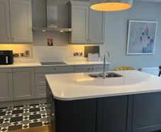 Nolan Shaker Kitchen with Quartz Worktops & Island