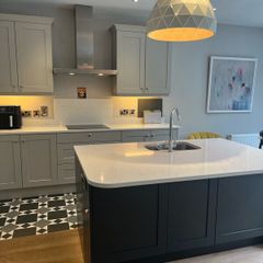 Nolan Shaker Kitchen with Quartz Worktops & Island