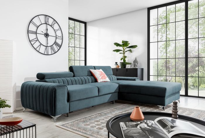 Luxury couch beautiful design corner sofa bed GRAYS