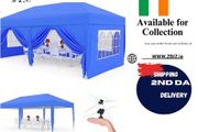 3m x 6m folding tent accordion 4 side panels 2 curtains + transport bag Waterproof Stable Flat Foldable Gazebo Popup Garden Tent