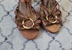 Designer Friis & Company Brown LeatherSandals Size 36