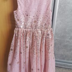 Pink cequined dress 7-8y