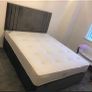 Crushed & plush velvet Divan Bed and mattress Image 9