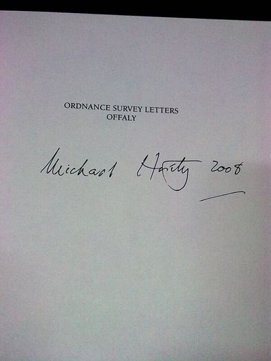 Ordnance Survey Letters Offaly Ireland Irish King's County Signed
