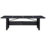 Garden Table Black 240x90x74 cm Poly Rattan and Glass Image 4