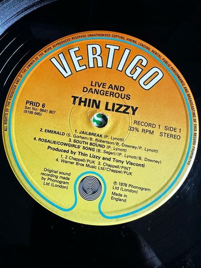 Thin Lizzy Double album live and dangerous in good condition