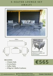 5-Seater Amalfi Lounge Set - Only 565!