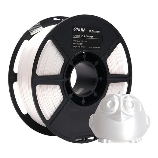 Gloss PLA Filament 1.75mm, Glossy 3D Printer Filament PLA, Dimensional Accuracy +/- 0.05mm, 1KG Spool (2.2 LBS) 3D Printing Filament for 3D Printers, Gloss White Visit the eSUN Store