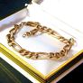Vintage 9ct Gold Figaro Bracelet Image 6