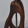 Rich Dark Wood Irregular Hoop Earrings Image 5