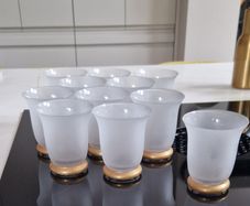 10 Vintage Krosno crystal tumblers