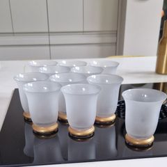 10 Vintage Krosno crystal tumblers