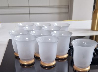 10 Vintage Krosno crystal tumblers