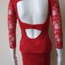 Red lace mini dress Image 2