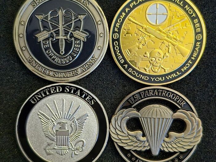 UNITED STATES, military challenge/ commerative coins.