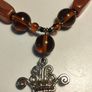 Mid Century Sterling Silver,Amber,Agate and Spinel Necklace Image 3