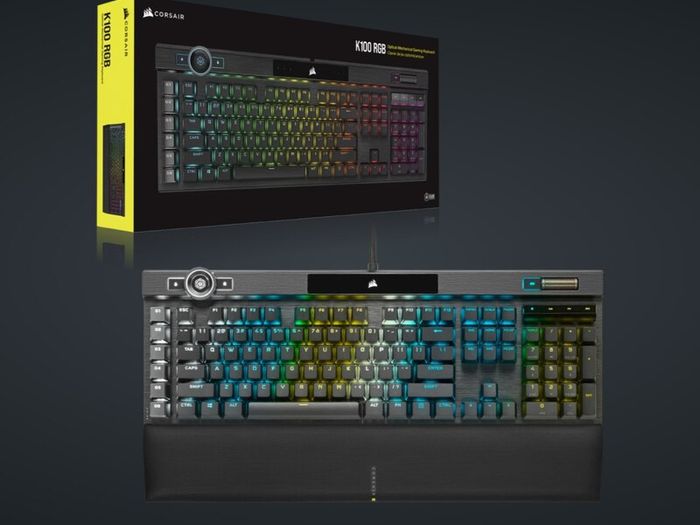 K100 RGB Optical-Mechanical Gaming Keyboard - CORSAIR OPX Switch - Black, PBT Double-Shot Keycaps - Elgato Stream Deck Integration