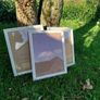 3x Large Vintage Style Picture Frames (White & Gold Distress Image 2