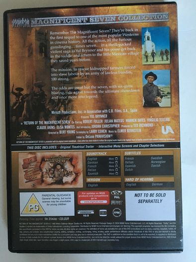 The Magnificent Seven Quadrilogy 1960-1972 (Yul Brynner, Eli Wallach, Steve McQueen, Charles Bronson, Robert Vaughan, George Kennedy & Lee Van Cleef) [4xMovie DVD]
