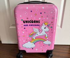 Weewooday Kids Luggage and Backpack 18" Suitcase with Spinner Wheel Hard Case Travel 13" Backpack Girl Suitcase Set for Kids Travel Supplies