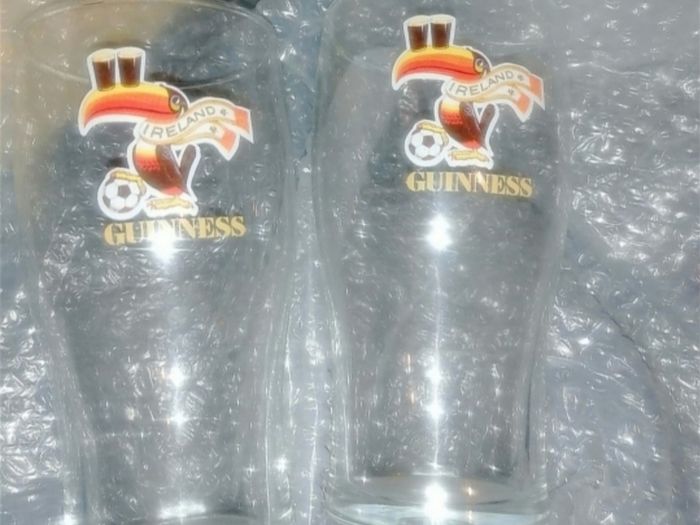 Vintage World Cup Guinness Pint Glasses