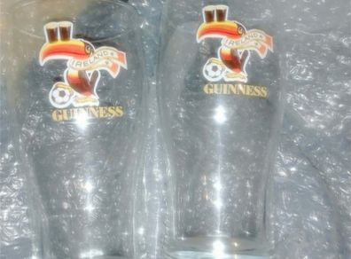 Vintage World Cup Guinness Pint Glasses