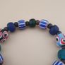 Vintage Venetian Style Chevron & Mix Glass Beads Bracelet Image 2