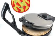 25.4cm Roti Maker Machine with Free Roti Heater and Removable Handle - Indian Chapati, Tortilla, Roti AC220-240V 50/60Hz 1200W