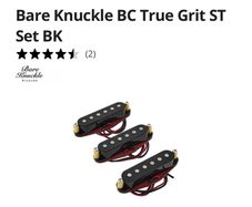 Bare Knuckle Boot Camp BC True Grit ST Set Single Coil fender Stratocaster pickups Set neck middle bridge electric guitar parts accessories