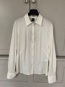 Designer brand Hugo Boss ladies soft cotton cream shirt blouse BRAND NEW
