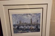 1988 London - Big Ben and Houses of Parliament - Framed