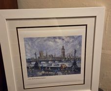1988 London - Big Ben and Houses of Parliament - Framed