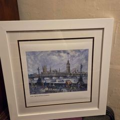 1988 London - Big Ben and Houses of Parliament - Framed