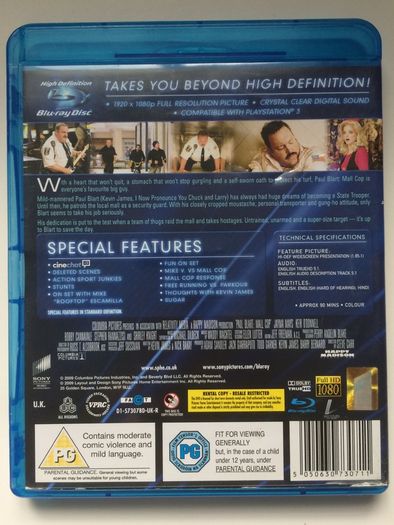 Paul Blart: Mall Cop [2009] Kevin James [Blu-ray Movie]