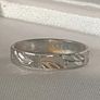 Vintage Silver Wedding Band with 18k Accents Image 4