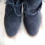 Brand New Authentic Balenciaga Lace up navy suede ankle boots size 7 Image 6