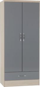 Nevada 2 Door 1 Drawer Wardrobe