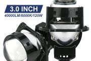 2PCS 3 Inch Bi LED Projector Headlights Lenses for Hella LED Lights Projector 120W 40000LM Diode Headlamp Car Accessories