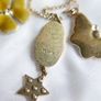 Vintage PILGRIM - FAVOURITES 3 Charm Necklace Brown & Gold BNWT Image 8