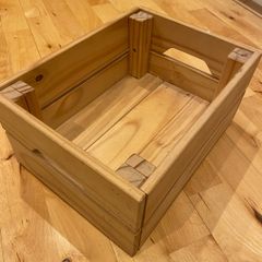 6x IKEA pine storage boxes (KNAGGLIG)