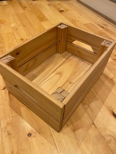 6x IKEA pine storage boxes (KNAGGLIG)