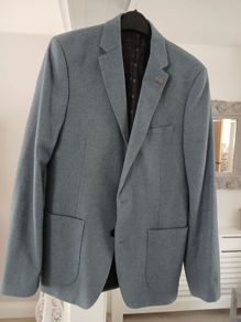 Burton Menswear London Blazer Greyish Blue