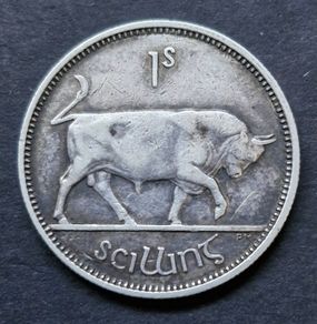 Ireland 1937 Shilling 1s Silver coin.