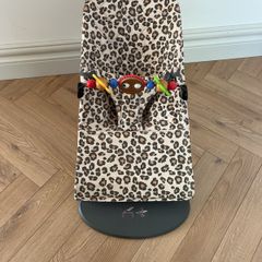 Leopard Baby Bjorn Bouncer with Toy Bar