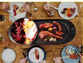BRAND NEW 2 in 1 Electric BBQ Pan Grill Hot Pot Portable Smokeless Durable Material Fast Even Heated for Shellfish Vegetables Home