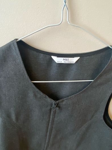 M&S grey pinafore (age 10-11) new