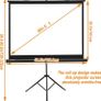 FREE EXPRESS SHIPPING 60 inch Portable Projector Screen,4:3 Portable Foldable For Home Theater Cinema Indoor Outdoor Projector Movie Screen,Screen:122cm(W) x 91cm(H) 60 Portable Tripod Image 5