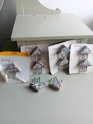 9 x vintage ikea terrazo drawer knob
