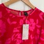 New Emery Rose red and pink floral summer dress size large Image 4
