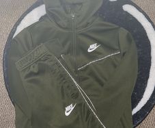 Nike Kids Sportswear Repeat PK Full Zip Jacket Kids Medium Khaki Green